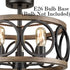 3-Light Ceiling Light Drum Shade Ceiling Light Fixtures Rustic Chandelier